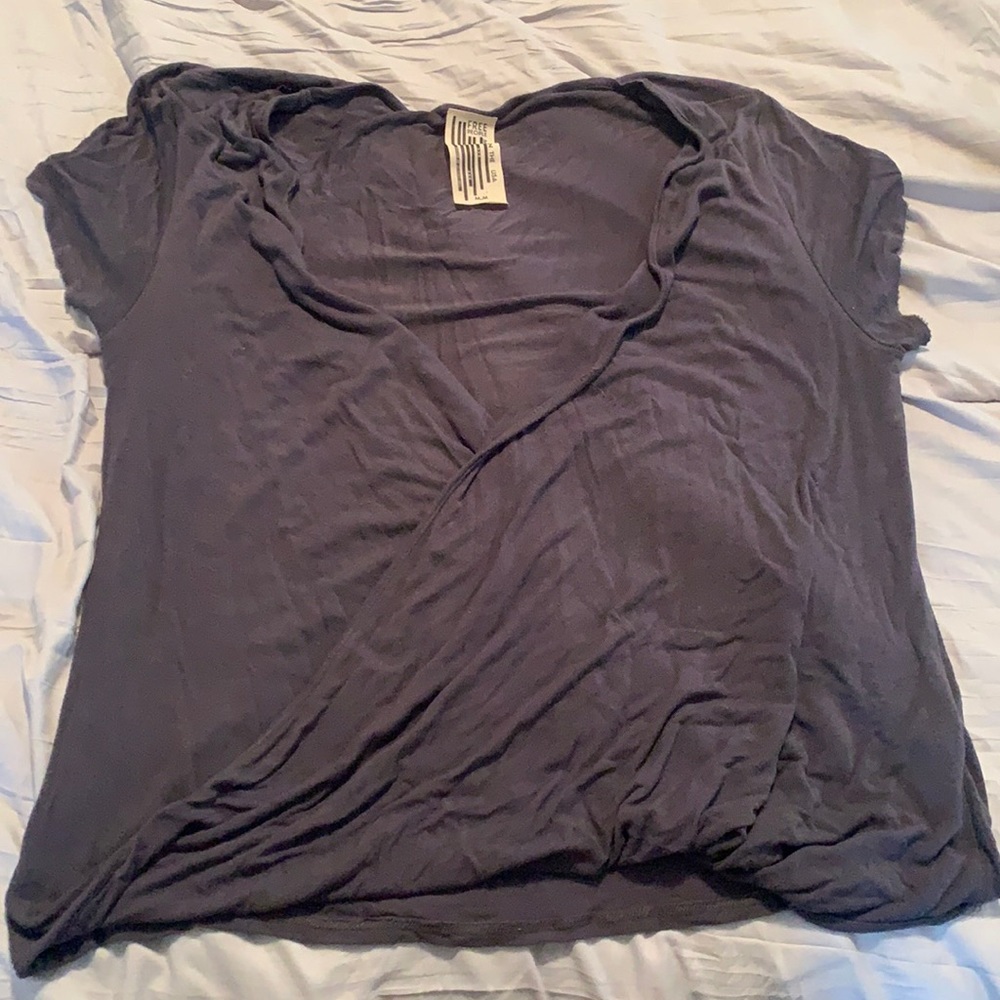 Free People Cross Short Sleeve Top